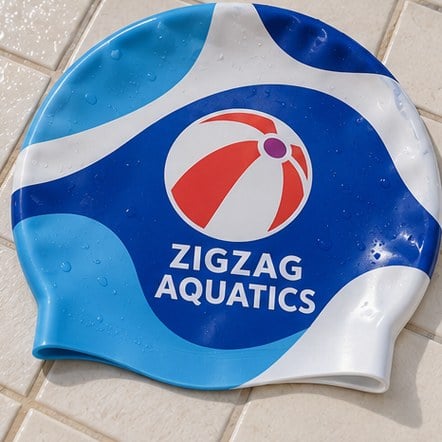 Custom Two-Color & Full-Wrap Swim Caps
